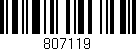 Código de barras (EAN, GTIN, SKU, ISBN): '807119'