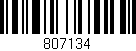 Código de barras (EAN, GTIN, SKU, ISBN): '807134'