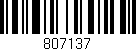 Código de barras (EAN, GTIN, SKU, ISBN): '807137'