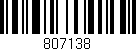 Código de barras (EAN, GTIN, SKU, ISBN): '807138'