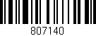 Código de barras (EAN, GTIN, SKU, ISBN): '807140'