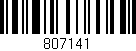 Código de barras (EAN, GTIN, SKU, ISBN): '807141'