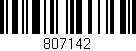 Código de barras (EAN, GTIN, SKU, ISBN): '807142'