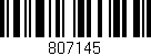 Código de barras (EAN, GTIN, SKU, ISBN): '807145'