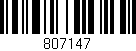 Código de barras (EAN, GTIN, SKU, ISBN): '807147'