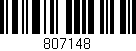 Código de barras (EAN, GTIN, SKU, ISBN): '807148'