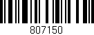 Código de barras (EAN, GTIN, SKU, ISBN): '807150'