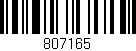 Código de barras (EAN, GTIN, SKU, ISBN): '807165'