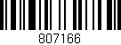 Código de barras (EAN, GTIN, SKU, ISBN): '807166'
