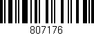 Código de barras (EAN, GTIN, SKU, ISBN): '807176'