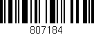 Código de barras (EAN, GTIN, SKU, ISBN): '807184'