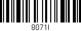 Código de barras (EAN, GTIN, SKU, ISBN): '8071I'