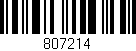 Código de barras (EAN, GTIN, SKU, ISBN): '807214'