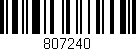 Código de barras (EAN, GTIN, SKU, ISBN): '807240'