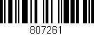 Código de barras (EAN, GTIN, SKU, ISBN): '807261'