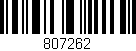 Código de barras (EAN, GTIN, SKU, ISBN): '807262'