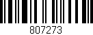 Código de barras (EAN, GTIN, SKU, ISBN): '807273'
