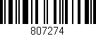 Código de barras (EAN, GTIN, SKU, ISBN): '807274'