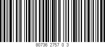 Código de barras (EAN, GTIN, SKU, ISBN): '80736_2757_0_3'