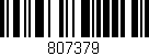 Código de barras (EAN, GTIN, SKU, ISBN): '807379'