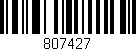 Código de barras (EAN, GTIN, SKU, ISBN): '807427'