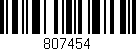 Código de barras (EAN, GTIN, SKU, ISBN): '807454'