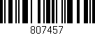 Código de barras (EAN, GTIN, SKU, ISBN): '807457'