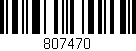Código de barras (EAN, GTIN, SKU, ISBN): '807470'