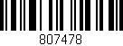 Código de barras (EAN, GTIN, SKU, ISBN): '807478'