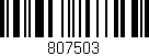 Código de barras (EAN, GTIN, SKU, ISBN): '807503'