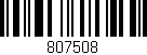 Código de barras (EAN, GTIN, SKU, ISBN): '807508'