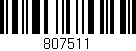 Código de barras (EAN, GTIN, SKU, ISBN): '807511'