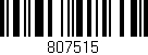Código de barras (EAN, GTIN, SKU, ISBN): '807515'