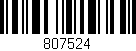 Código de barras (EAN, GTIN, SKU, ISBN): '807524'