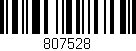 Código de barras (EAN, GTIN, SKU, ISBN): '807528'