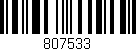 Código de barras (EAN, GTIN, SKU, ISBN): '807533'