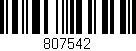 Código de barras (EAN, GTIN, SKU, ISBN): '807542'
