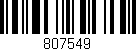Código de barras (EAN, GTIN, SKU, ISBN): '807549'