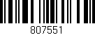 Código de barras (EAN, GTIN, SKU, ISBN): '807551'