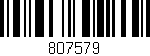 Código de barras (EAN, GTIN, SKU, ISBN): '807579'