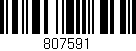 Código de barras (EAN, GTIN, SKU, ISBN): '807591'