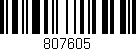Código de barras (EAN, GTIN, SKU, ISBN): '807605'