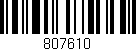 Código de barras (EAN, GTIN, SKU, ISBN): '807610'