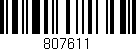 Código de barras (EAN, GTIN, SKU, ISBN): '807611'