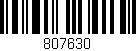 Código de barras (EAN, GTIN, SKU, ISBN): '807630'