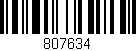 Código de barras (EAN, GTIN, SKU, ISBN): '807634'