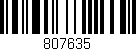 Código de barras (EAN, GTIN, SKU, ISBN): '807635'