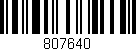 Código de barras (EAN, GTIN, SKU, ISBN): '807640'