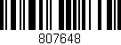 Código de barras (EAN, GTIN, SKU, ISBN): '807648'