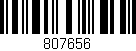 Código de barras (EAN, GTIN, SKU, ISBN): '807656'
